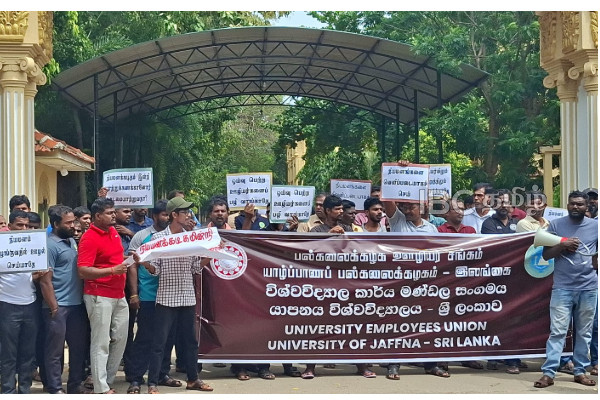 போராட்டத்தில் குதித்த யாழ். பல்கலைக்கழக ஊழியர்கள் | Jaffna Uni Staff Protest For Fill Staff Vacancies போராட்டத்தில் குதித்த யாழ். பல்கலைக்கழக ஊழியர்கள் | Jaffna Uni Staff Protest For Fill Staff Vacancies