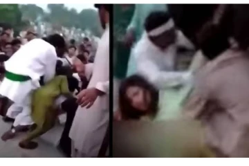 பெண்ணின் ஆடைகளை கிழித்து, அந்தரத்தில் தூக்கிப் போட்ட பயங்கரம்! வெளியான அதிர்ச்சி வீடியோ