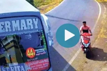 நெஞ்சை உறைய வைக்கும் திக் திக் வீடியோ! நொடிப்பொழுதில் நடந்த அதிசயம்