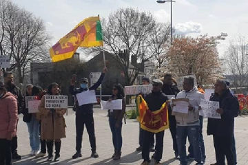 பிரித்தானியாவில்  வீதிக்கு இறங்கிய இலங்கையர்கள்!