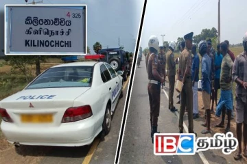 கிளிநொச்சியில் விபத்துக்குள்ளான பிரதி காவல்துறைமா அதிபர் பயணித்த வாகனம்