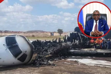 கொங்கோ அமைச்சர் மற்றும் 20 பேர் சென்ற விமானம் விபத்து!