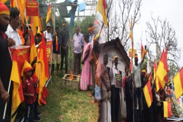 மாபெரும் மக்கள் எழுச்சி பேரணி - அலம்பில் துயிலும் இல்லத்தில் அஞ்சலி