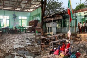 பள்ளிக்கூடம் மீது குண்டு வீசிய மியான்மர் ராணுவ விமானம் - 20 மாணவர்கள் உயிரிழப்பு