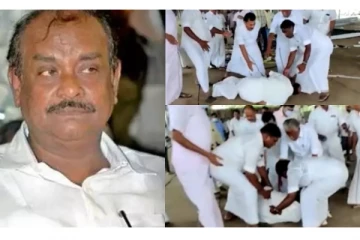 கால் தவறி திடீரென கீழே விழுந்த நத்தம் விஸ்வநாதன்.... பதறிப்போன அதிமுக நிர்வாகிகள்