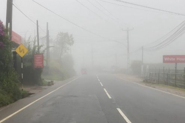 நுவரெலியாவில் பயணிக்கும் சாரதிகள் அவதானம் | Heavy Rain With Heavy Fog In Nuwara Eliya