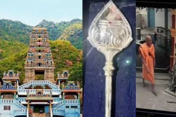 மருதமலை முருகன் கோவிலில் வெள்ளிவேல் திருட்டு - நாளை குடமுழுக்கு உள்ள நிலையில் பக்தர்கள் அதிர்ச்சி