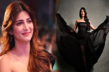 கருப்பு நிற உடையில் ரசிகர்களை கிறங்கடிக்கும் ஸ்ருதி ஹாசன்...வைரலாகும் புகைப்படங்கள்