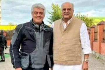 தல தல தான்டா - அஜித், போனி கபூரின் ரஷ்யா சந்திப்பு: வைரலாகும் புகைப்படம்!