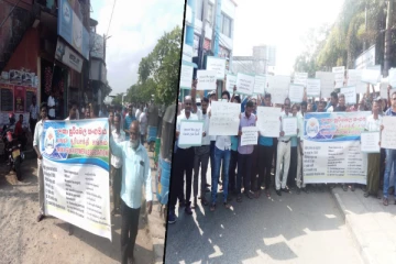 பல்வேறு கோரிக்கைகளை வலியுறுத்தி இலங்கை சூரிய சக்தி சங்கத்தினர் ஆர்பாட்டம்