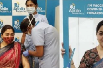 கொரோனா தடுப்பூசி போட்டுக் கொண்டார் நடிகை குஷ்பூ