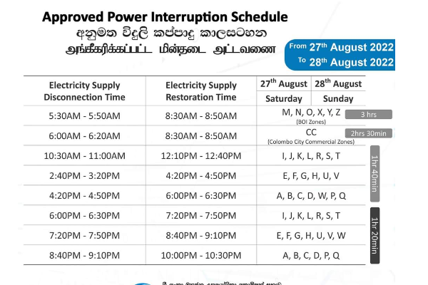 இன்றும் 3 மணித்தியாலங்களுக்கு மின்வெட்டு அமுல் | Power Cut For 3 Hours Today