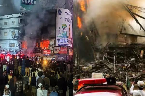 பாகிஸ்தானின் வணிக வளாக தீ விபத்து ; பலியானோர் எண்ணிக்கை 61 ஆக உயர்வு | Pakistan Shopping Mall Fire Death Toll Rises To 61
