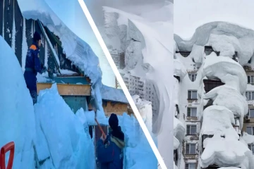 ரஷ்யாவில் இரண்டாவது மாடி வரை மூடிய கடும் பனிப்பொழிவு; உறைந்த Kamchatka Peninsula