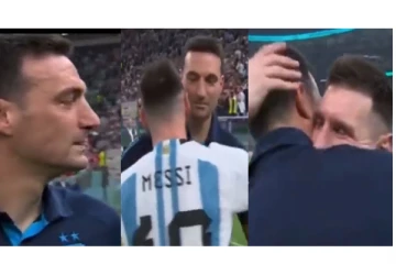 அந்த மனிதரைப் பார்த்ததும் வலியோடு இறுக்கமாக கட்டியணைத்த மெஸ்ஸி... - கண்கள் குளமாகும் வீடியோ வைரல்...!