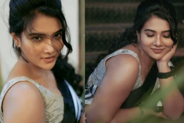 திவ்யா துரைசாமி சேலையில் அழகிய போட்டோஷூட்