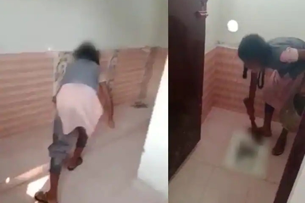 பள்ளி கழிவறையை சுத்தம் செய்யும் மாணவி: வைரல் வீடியோ | Student Clean Toilet In Tamilnadu