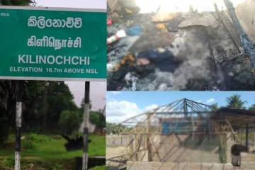 கிளிநொச்சியில் திடீரென பற்றி எரிந்த வீடு! மயிரிழையில் உயிர் தப்பிய குழந்தை