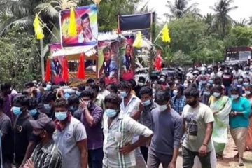 யாழில் மின்னல் தாக்கி உயிரிழந்தவரின் இறுதி ஊர்வலத்தில் கலந்துகொண்ட பெருந்திரளான மக்கள்!