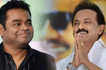 துபாயில் முதலமைச்சர் மு.க.ஸ்டாலினுடன் இசையமைப்பாளர்  ஏ.ஆர்.ரகுமான் சந்திப்பு..!