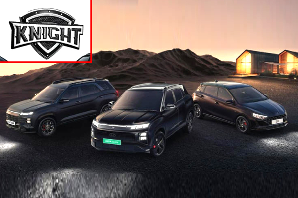 Hyundai Knight Edition 2025, Hyundai Creta Electric Knight, Hyundai Alcazar Knight price, Hyundai i20 Knight features, Knight Edition Hyundai launch, Hyundai black theme cars, Hyundai India new models, Hyundai Creta EV range, Alcazar Knight specs, Hyundai Knight Edition review