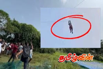 யாழில் பட்டத்துடன் பறந்த இளைஞன்