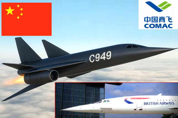 China C949 Supersonic Jet, Supersonic Passenger jet, fastest aircraft, fastest flight, COMAC aircraft, Concorde vs C949, Supersonic speed