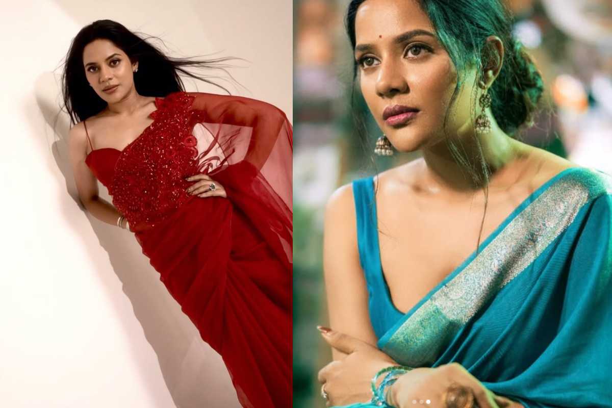 சேலையில் மின்னும் நடிகை ஐஸ்வர்யா தத்தா..புகைப்படங்கள்.. | Aishwarya Dutta Saree Photoshoot Reels Pics
