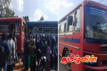 வவுனியாவில் இ.போ.சபை பேருந்து - தனியார் பேருந்து மோதி விபத்து