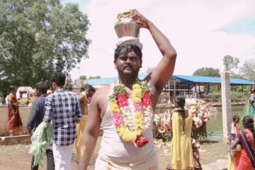 தமிழ் புத்தாண்டை முன்னிட்டு பால்குடம் எடுத்து நேர்த்திக்கடன் செலுத்திய பிரபல நடிகர்