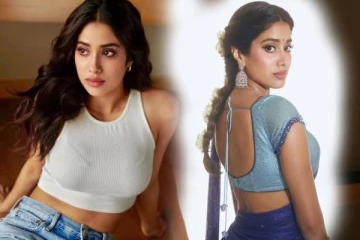 தாவணியில் ஹொட் போஸ் கொடுத்த நடிகை ஜான்வி கபூர்... அசுர வேகத்தில் எகிறும் லைக்குகள்