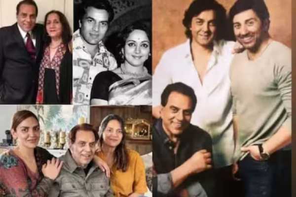 2 மனைவிகள்..6 குழந்தைகள்..13 பேரப்பிள்ளைகள்!! தர்மேந்திராவின் குடும்பம்... | Indian Cinema Superstar Dharmendra Family Details