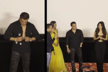 நிகழ்ச்சி மேடையில் திடீரென்று சட்டையை கழற்றிய சல்மான் கான்... ஷாக்கான நடிகைகள்!