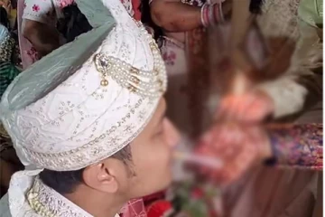 கல்யாண மாப்பிள்ளையை இப்படியா வரவேற்பது? வைரலாகும் வீடியோ காட்சி