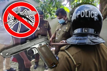 டெங்கு பரிசோதனையின்போது வீடொன்றிலிருந்து கண்டுபிடிக்கப்பட்ட துப்பாக்கி!