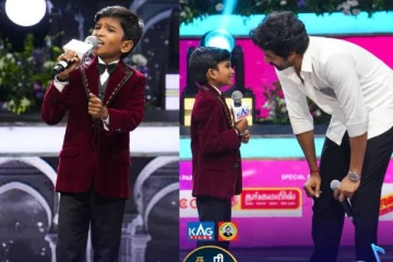 சரிகமப லிட்டில் சாம்ஸ் 4 Grand Finale!! திவினேஷுக்காக சிவகார்த்திகேயன் செய்த செயல்..