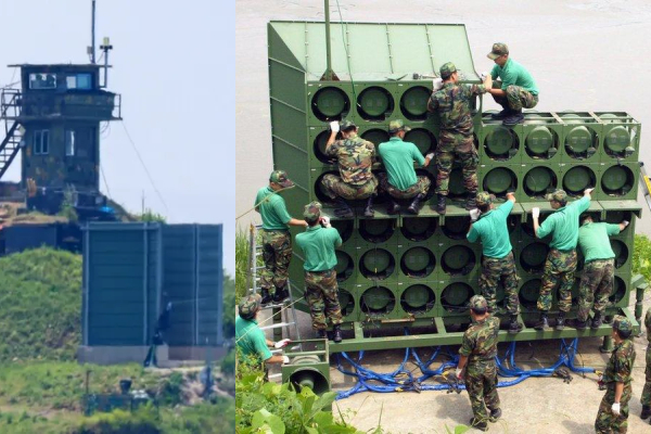 south korea speakers in border