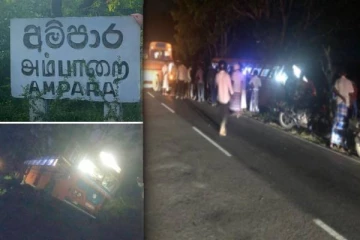 அம்பாறையில் விபத்து : வாய்க்காலுக்குள் பாய்ந்த அரச பேருந்து