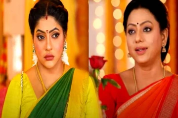 ரோஸ் கொடுத்து கேட்டரிங் விழாவில் ராதிகாவை ஆங்கிலத்தில் வரவேற்ற பாக்கியா