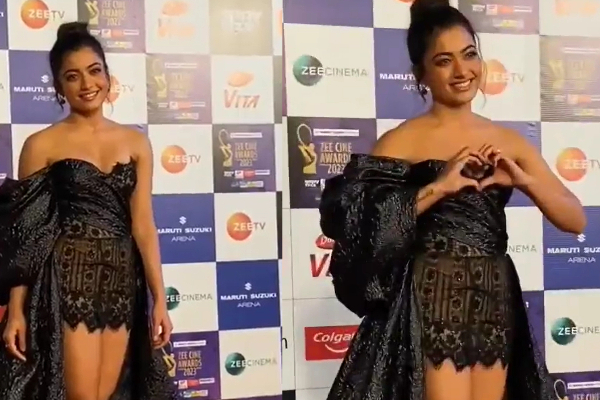 ராஷ்மிகாவா இப்படி? எல்லைமீறிய உடையில் விருது விழாவுக்கு வந்த வீடியோ | Rashmika Too Hot Dress In Zee Cine Awards