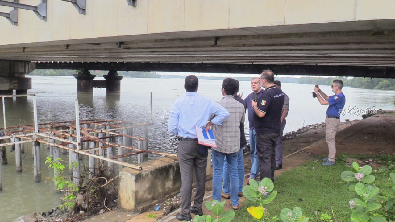 தமிழர் பகுதியிலுள்ள முக்கிய பாலம் குறித்து சர்வதேச அதிகாரிகளின் ஆய்வு நடவடிக்கை 6 Gallery