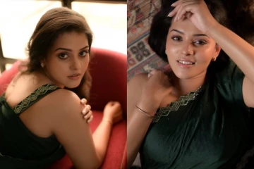 விக்ரம் பட புகழ் நடிகை ஸ்வாதிஷ்டா கிருஷ்ணன் சேலையில் ஹாட் போஸ்