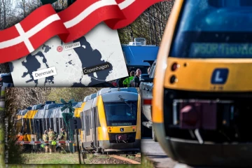 டென்மார்க்கில் நேருக்கு நேர் மோதிய தொடருந்துகள்: பலர் படுகாயம்