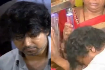 கேப்டனுக்கு கண்ணீர் மல்க அஞ்சலி - முகம் முழுக்க சோகத்துடன் விஜய்..!!