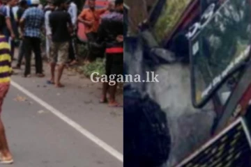 බස් රථයක් ත්රිවීලයක ගැටෙයි - මාර්ගයෙන් ඉවතට පැන තාප්පයක ගැටෙයි.. 13ක් වහාම රෝහල්ගත කෙරේ..