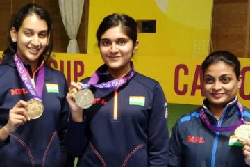 உலகக்கோப்பை துப்பாக்கி சுடுதலில் தங்கம் வென்றது இந்திய பெண்கள் அணி