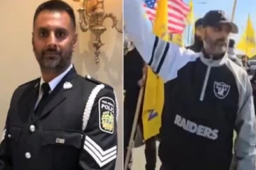 கனடாவில் இந்துக்களை தாக்கிய கூட்டத்தில் காணப்பட்ட பொலிசார்: பணியிடை நீக்கம் செய்யப்பட்ட விவகாரத்தில் திடீர் திருப்பம்