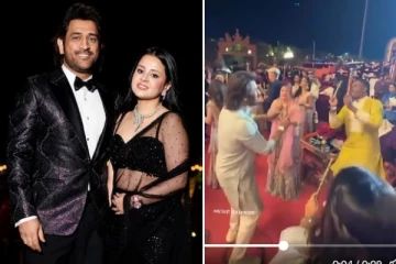 ஆனந்த் அம்பானி திருமணம்: டாண்டியா ஆடிய தோனி-சாக்‌ஷி தம்பதி.!வீடியோ