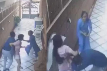 வீட்டிற்குள் துப்பாக்கியுடன் நுழைந்த கொள்ளையர்களை அடித்து விரட்டிய தாய், மகள் - வைரலாகும் வீடியோ