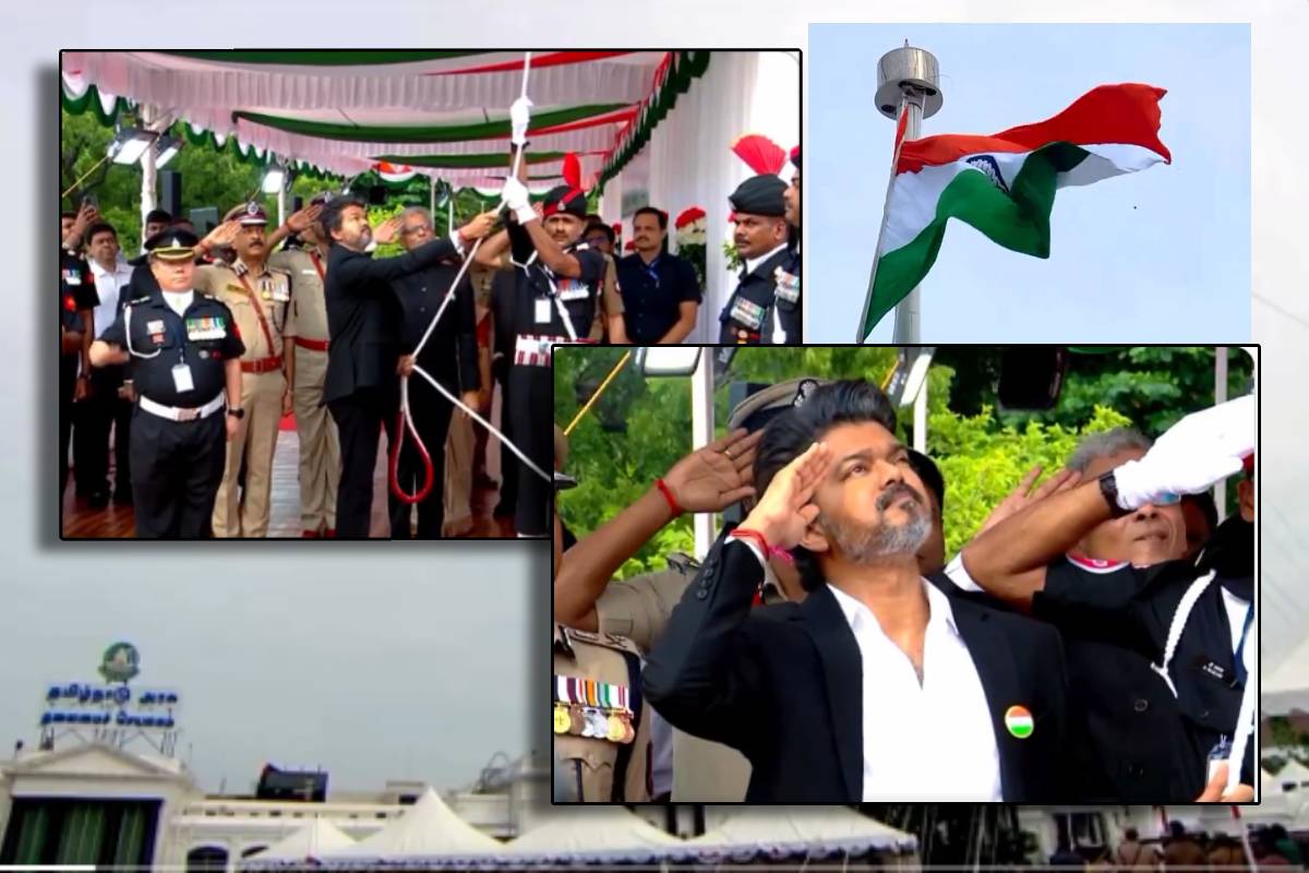 இந்தியாவின் 80வது சுதந்திர தினம் : தேசியக் கொடியேற்றிய முதல்வர் விஜய் | Chief Minister Vijay Hoisting National Flag Today